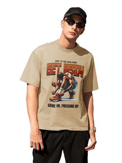 Get Ready" Motivational Sports Oversized T-Shirt