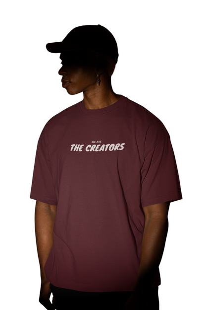 THE CREATORS - Oversized Maroon T shirt