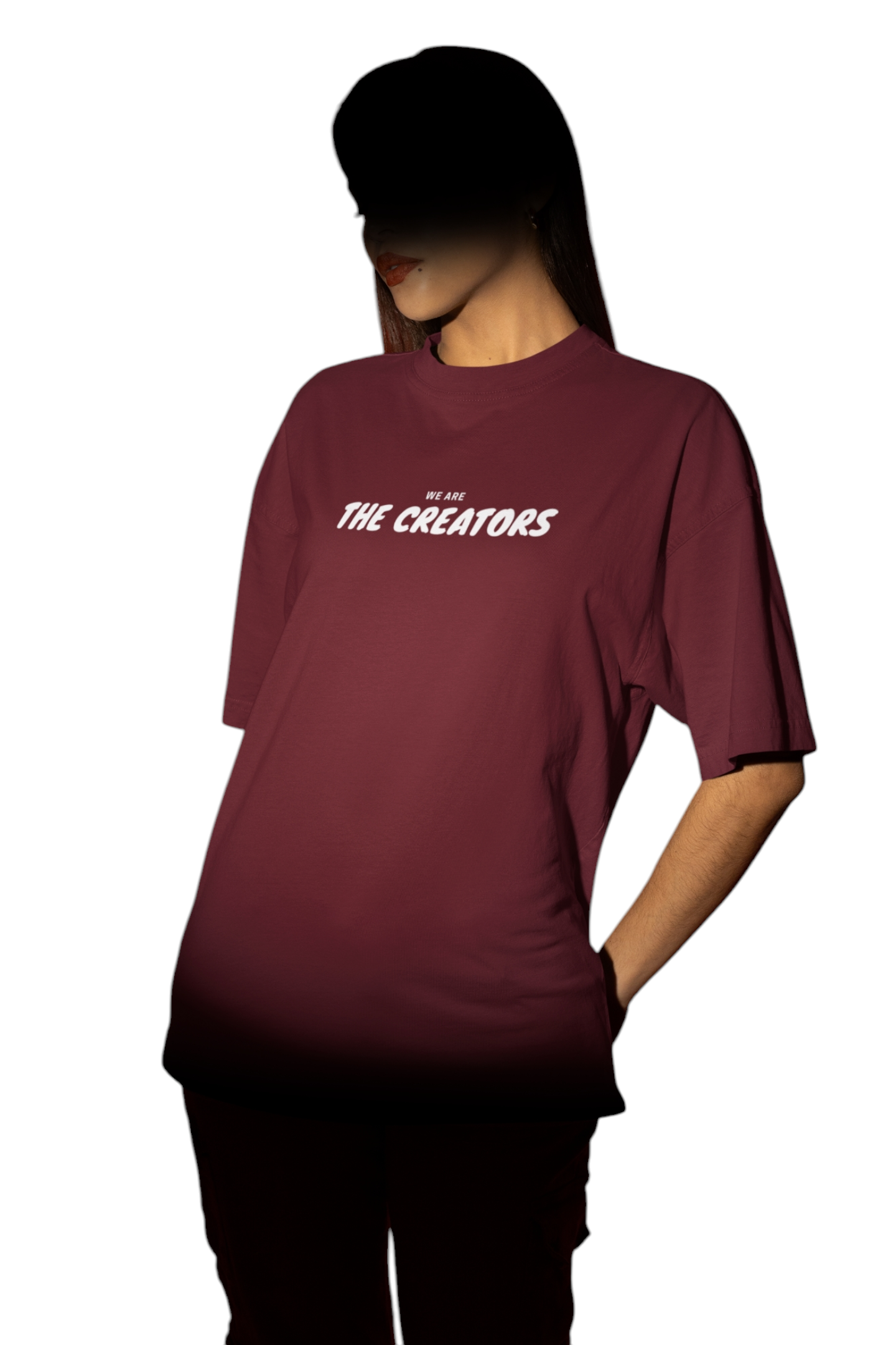 THE CREATORS - Oversized Maroon T shirt