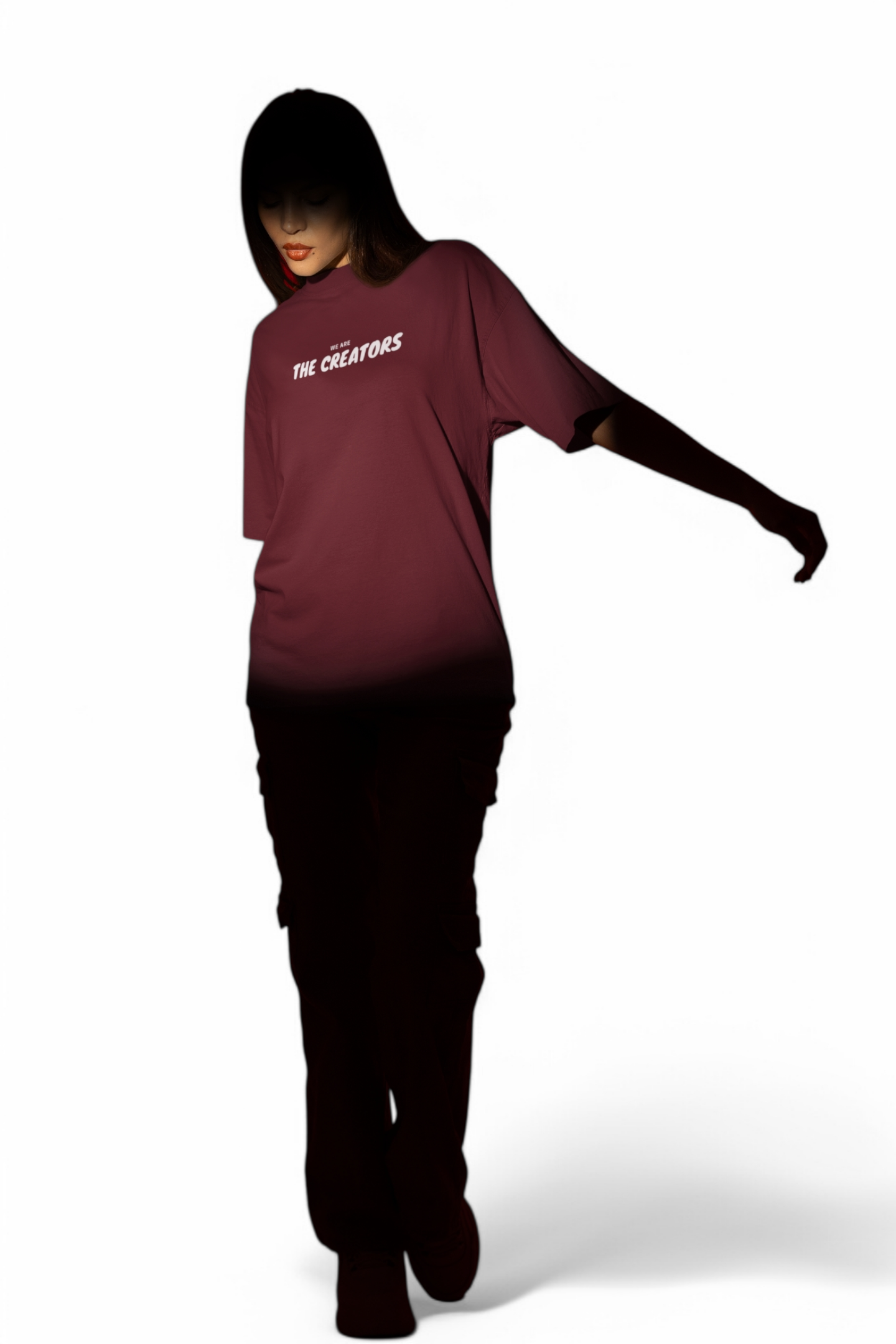 THE CREATORS - Oversized Maroon T shirt