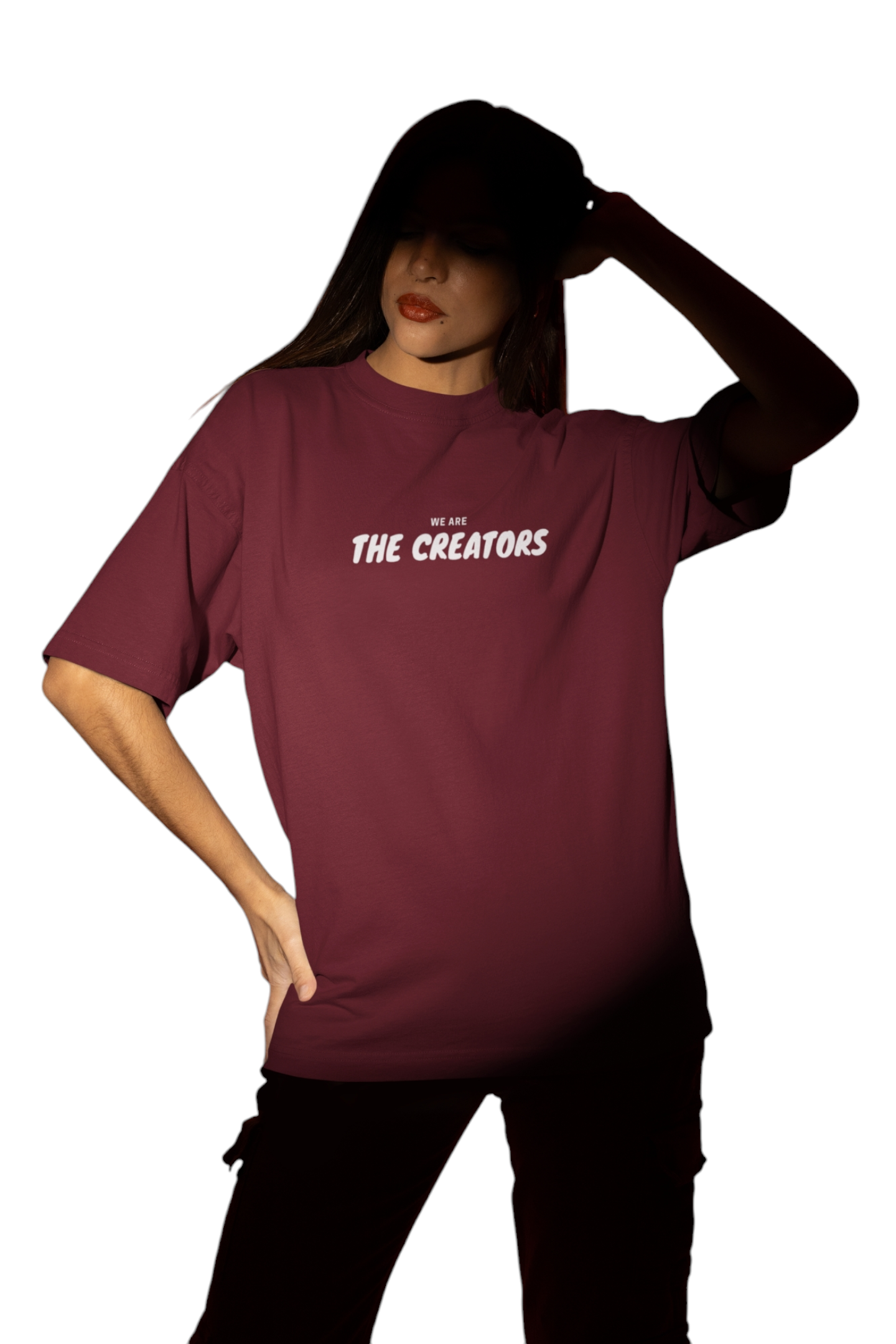 THE CREATORS - Oversized Maroon T shirt