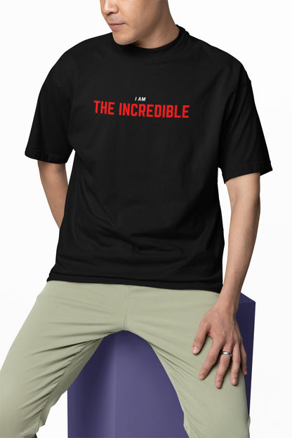 THE INCREDIBLE - Oversized T Shirt Black